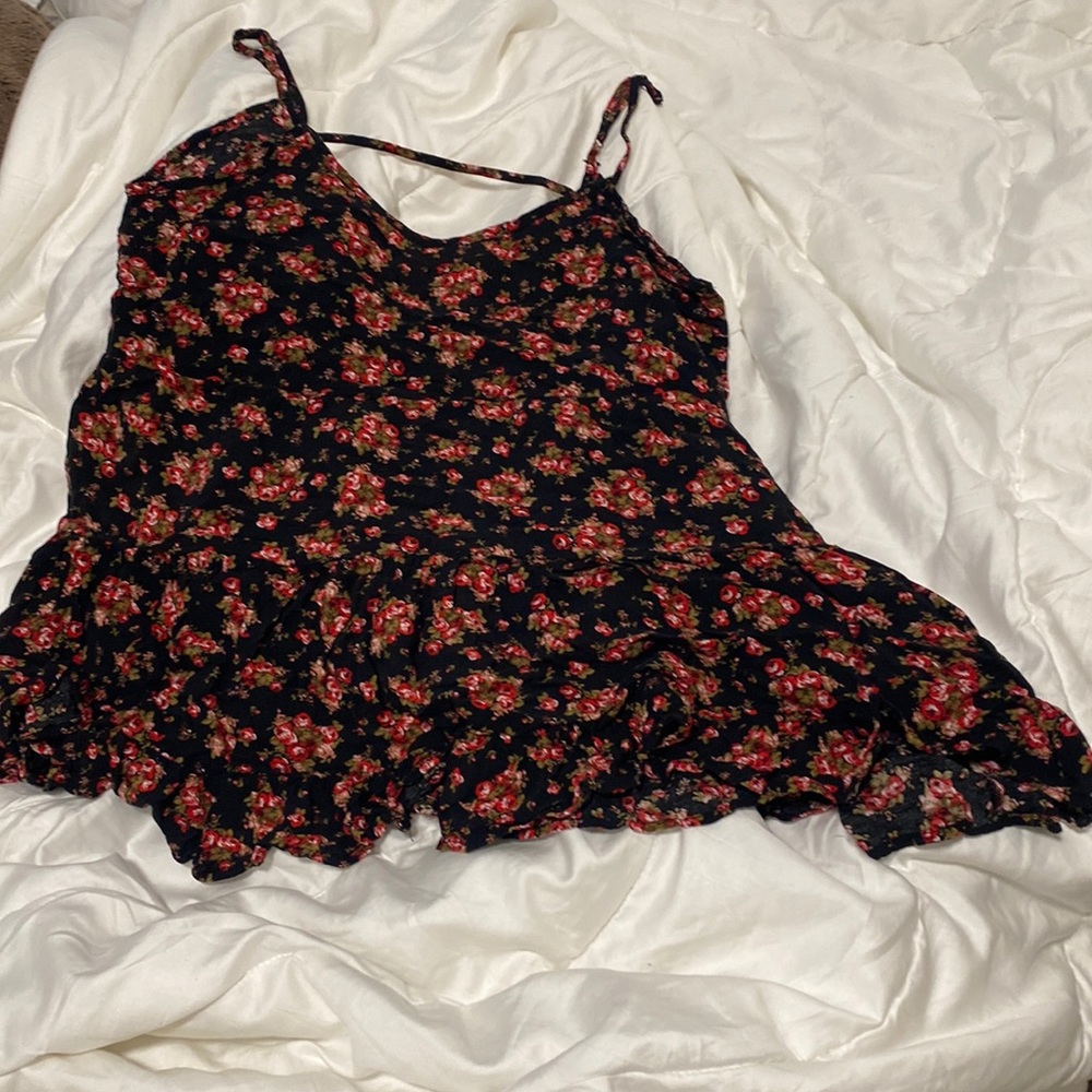 Rosette, Size:L tank top with flower pattern